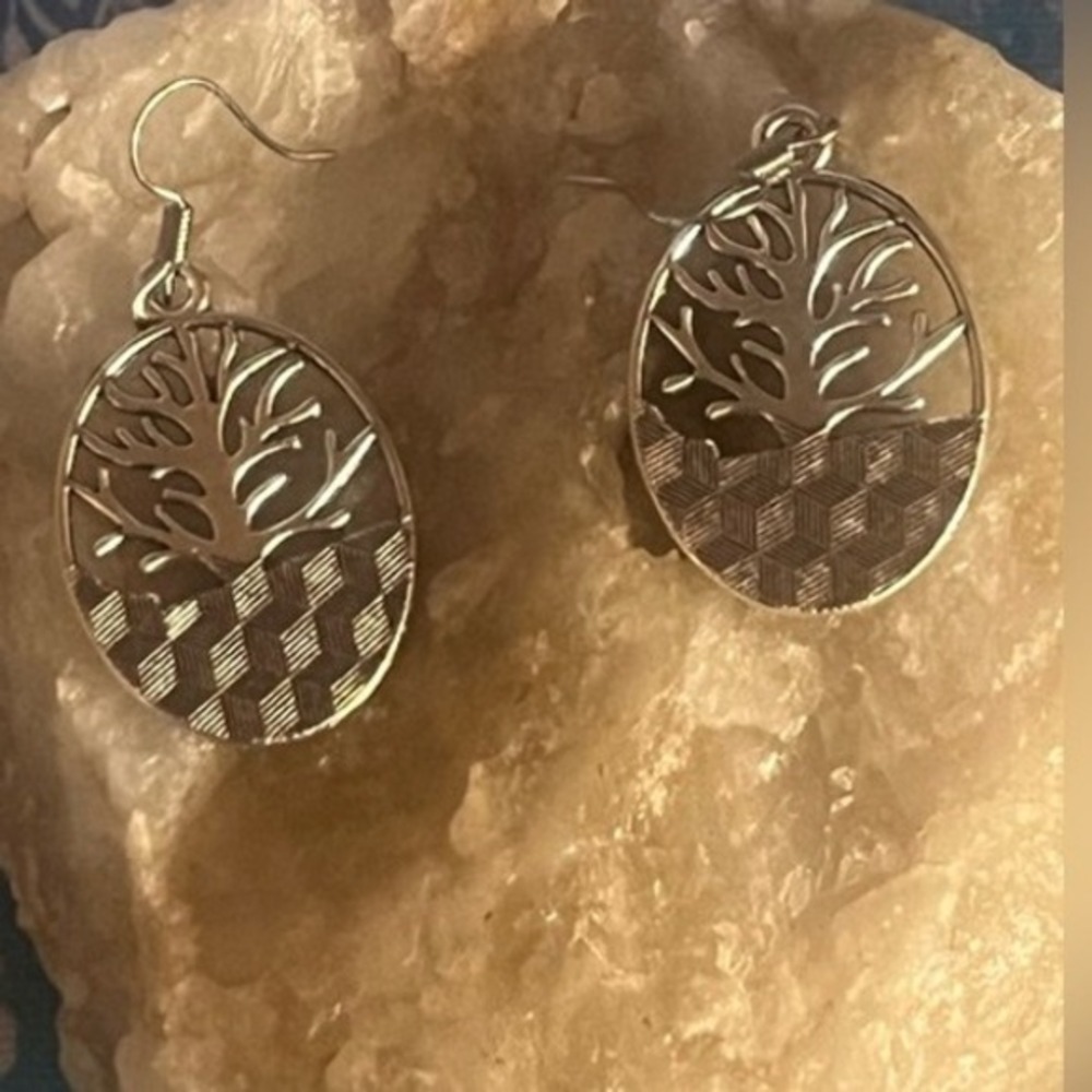 New -Tree of Life Sterling Silver Dangle Earrings Nature Inspired Boho Jewelry - Picture 5 of 10